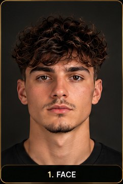 Exemple de coupe simulée de face